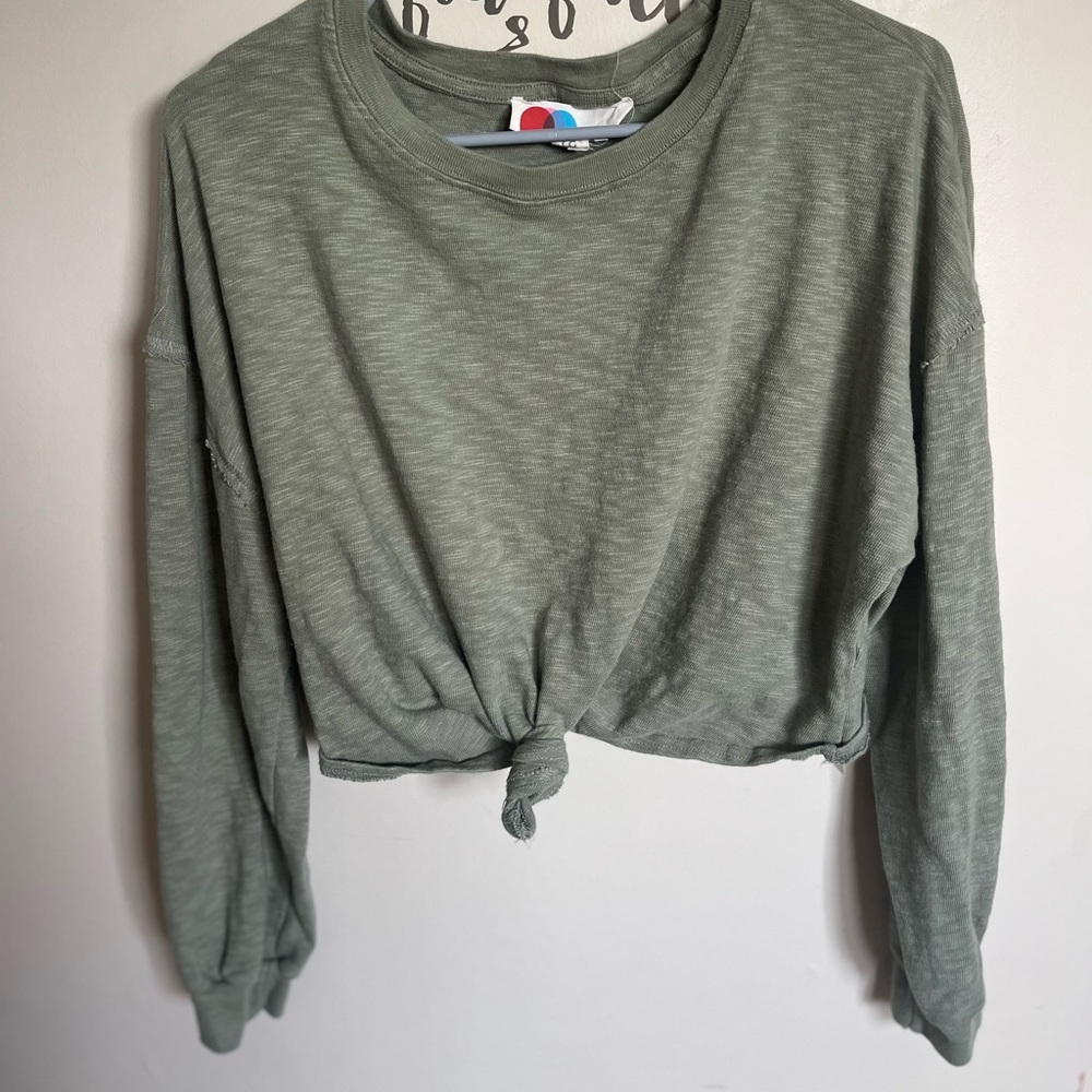 Green Longsleeve Beach Croptop